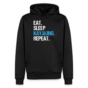 Kajakfahren Kajakfahrer Kajak Kanu Kanufahren - Männer Premium Bio Hoodie - Schwarz - Vorne - Nico (187cm)