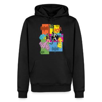 DC Comics Batman Robin Dynamisches Duo Retro - Männer Premium Bio Hoodie - Schwarz - Vorne - Nico (187cm)