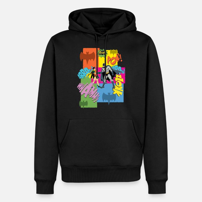 DC Comics Batman Robin Dynamic Duo Vintage - Men’s Premium Organic Hoodie - black