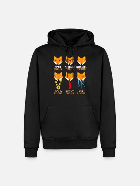 Füchse in verschiedenen Themen - Männer Premium Bio Hoodie - Schwarz