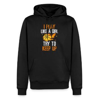 Basket Basketball Club Ball Sports Boys Gift - Men’s Premium Organic Hoodie - black - Front - Nico (187cm)