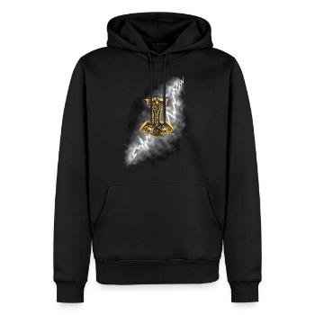 Le marteau de Thor - Sweat à capuche Premium bio Homme - noir - Devant - Nico (187cm)