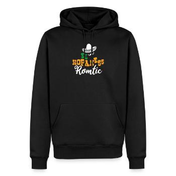 El Hopaness Romtic Hopeless Romantic - Männer Premium Bio Hoodie - Schwarz - Vorne - Nico (187cm)