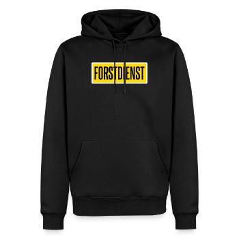 forestier - Sweat à capuche Premium bio Homme - noir - Devant - Nico (187cm)