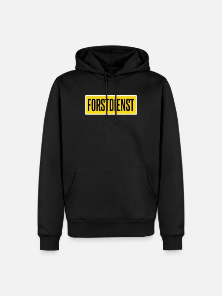 forestier - Sweat à capuche Premium bio Homme - noir