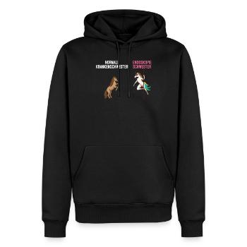 Krankenschwester Endoskopie Einhorn - Männer Premium Bio Hoodie - Schwarz - Vorne - Nico (187cm)