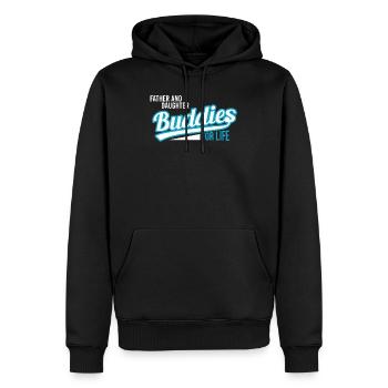 Vater und Tochter - Männer Premium Bio Hoodie - Schwarz - Vorne - Nico (187cm)