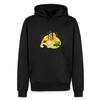 Chiens chien sport chien amoureux des animaux animal chien cadeau - Sweat à capuche Premium bio Homme - noir - Devant - Nico (187cm)