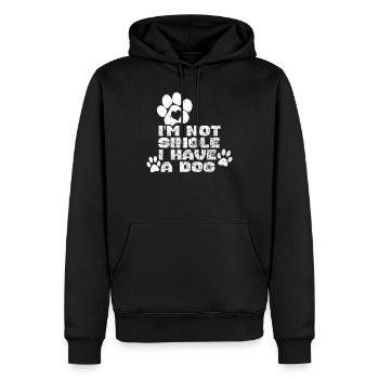 Amour des chiens - Sweat à capuche Premium bio Homme - noir - Devant - Nico (187cm)