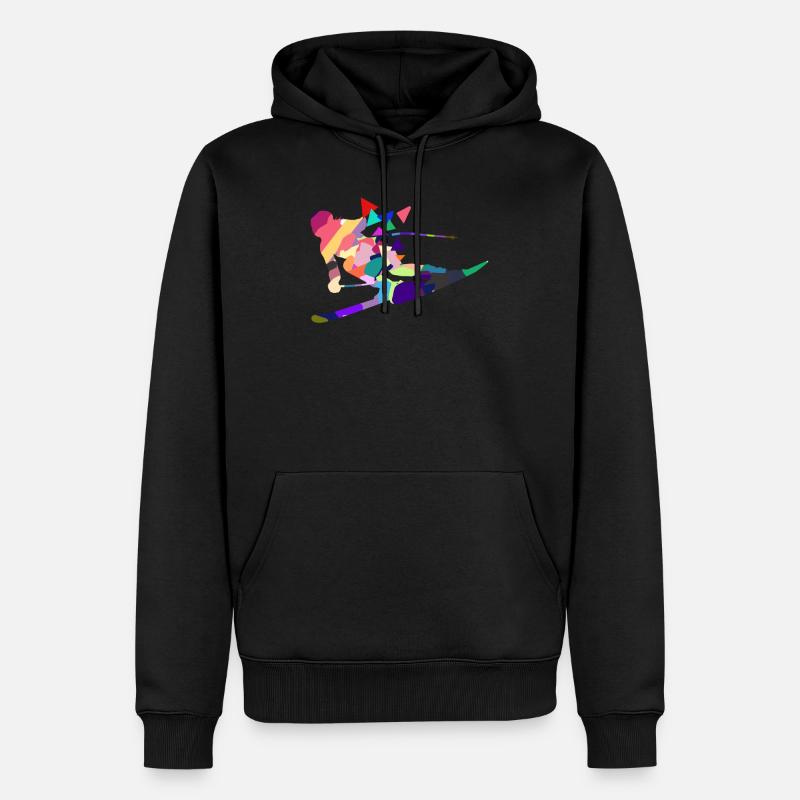Ski - Sweat à capuche Premium bio Homme - noir