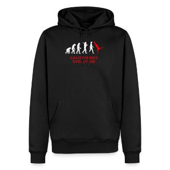 Calisthenics Evolution Bodweightworkout Fitness - Sweat à capuche Premium bio Homme - noir - Devant - Nico (187cm)