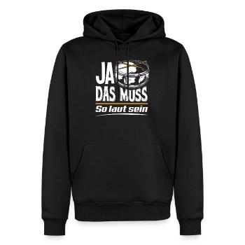 Schlagzeug Trommel - Männer Premium Bio Hoodie - Schwarz - Vorne - Nico (187cm)