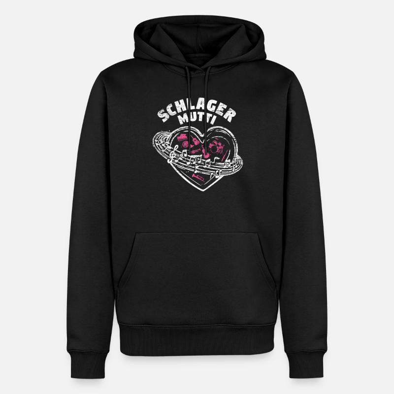 Schlager Mutti - Männer Premium Bio Hoodie - Schwarz