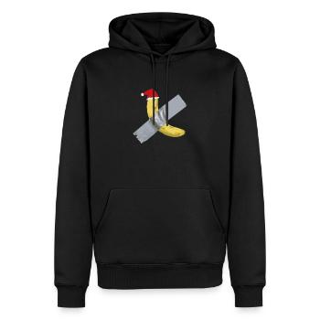 Banane Klebeband Weihnachten - Männer Premium Bio Hoodie - Schwarz - Vorne - Nico (187cm)