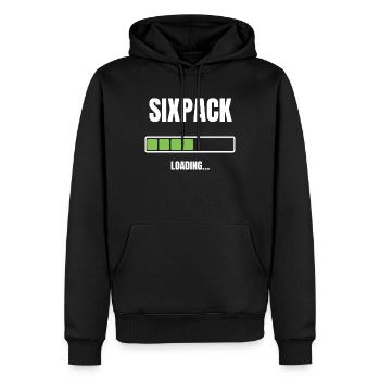 Sixpack Waschbrettbauch loading Bauchmuskeln - Männer Premium Bio Hoodie - Schwarz - Vorne - Nico (187cm)