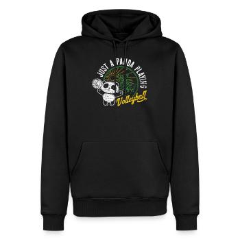 Panda volleyball - Sweat à capuche Premium bio Homme - noir - Devant - Nico (187cm)