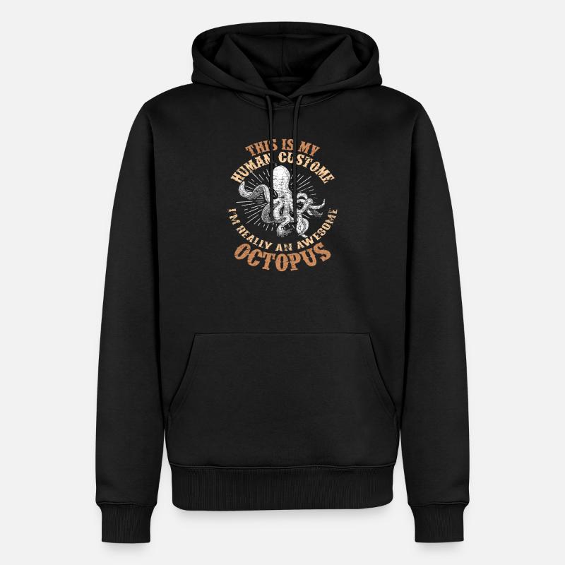Costume de poulpe - Sweat à capuche Premium bio Homme - noir