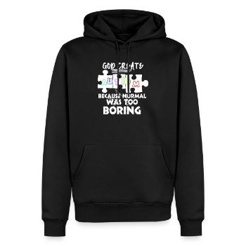 Autisme Autiste Autiste Autisme Autistes Talentueux - Sweat à capuche Premium bio Homme - noir - Devant - Nico (187cm)