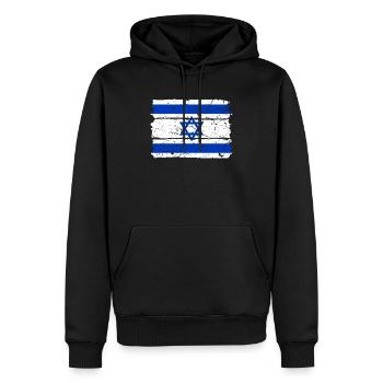 Drapeau d'Israël - Sweat à capuche Premium bio Homme - noir - Devant - Nico (187cm)