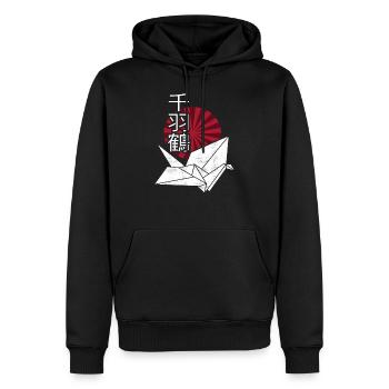 Origami Japanese - Men’s Premium Organic Hoodie - black - Front - Nico (187cm)