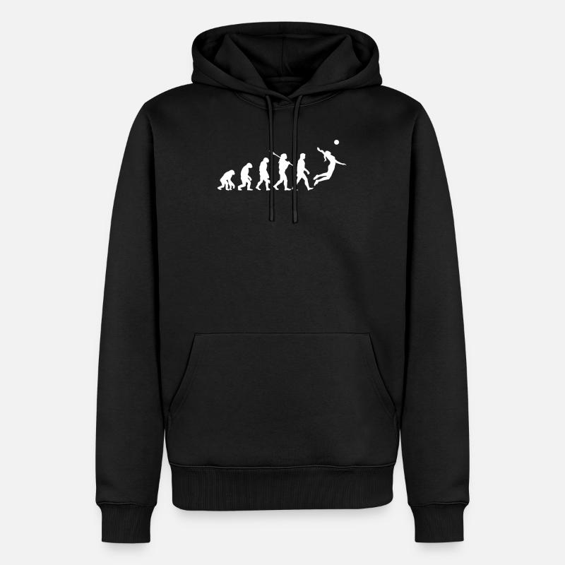 Evolution Volleyball - Männer Premium Bio Hoodie - Schwarz
