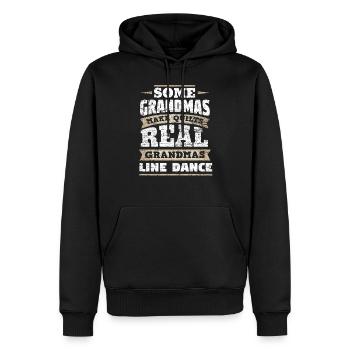 Oma Line Dance - Männer Premium Bio Hoodie - Schwarz - Vorne - Nico (187cm)
