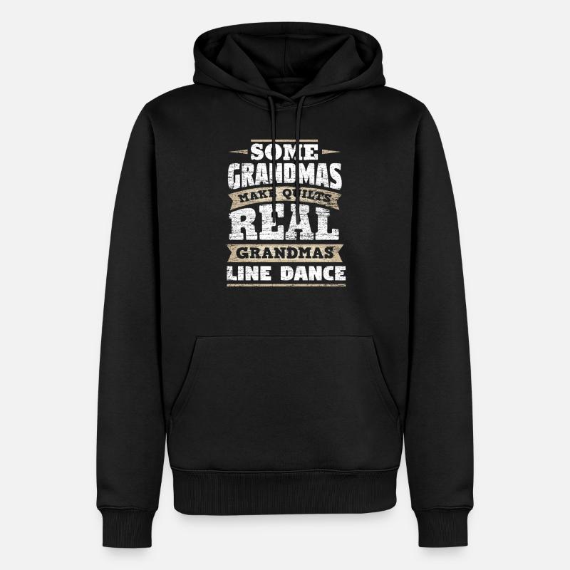 Grandma Line Dance - Sweat à capuche Premium bio Homme - noir