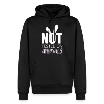 Bien-être animal Animaux Les amateurs de bien-être animal - Sweat à capuche Premium bio Homme - noir - Devant - Nico (187cm)