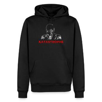 Katastrophe - Männer Premium Bio Hoodie - Schwarz - Vorne - Nico (187cm)