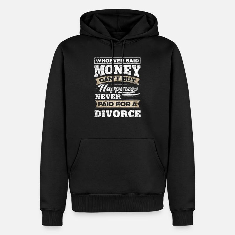 Scheidung Geld - Männer Premium Bio Hoodie - Schwarz