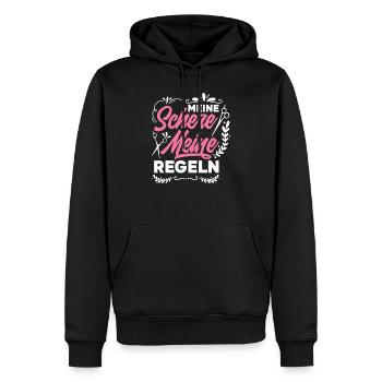 Friseurin - Männer Premium Bio Hoodie - Schwarz - Vorne - Nico (187cm)