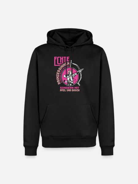 Bogenschießen Frau - Männer Premium Bio Hoodie - Schwarz