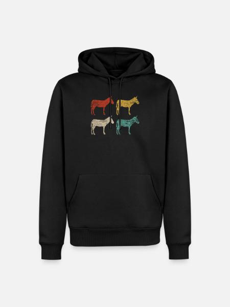Esel Nutztier - Männer Premium Bio Hoodie - Schwarz
