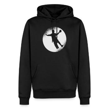 Handball Hobby - Männer Premium Bio Hoodie - Schwarz - Vorne - Nico (187cm)
