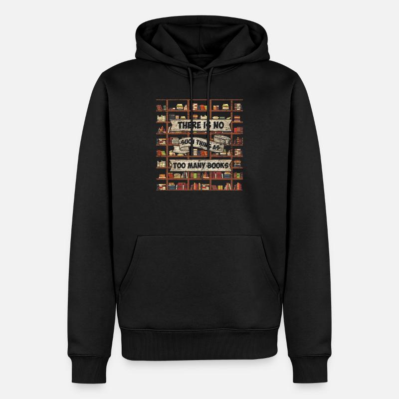 Buch - Männer Premium Bio Hoodie - Schwarz