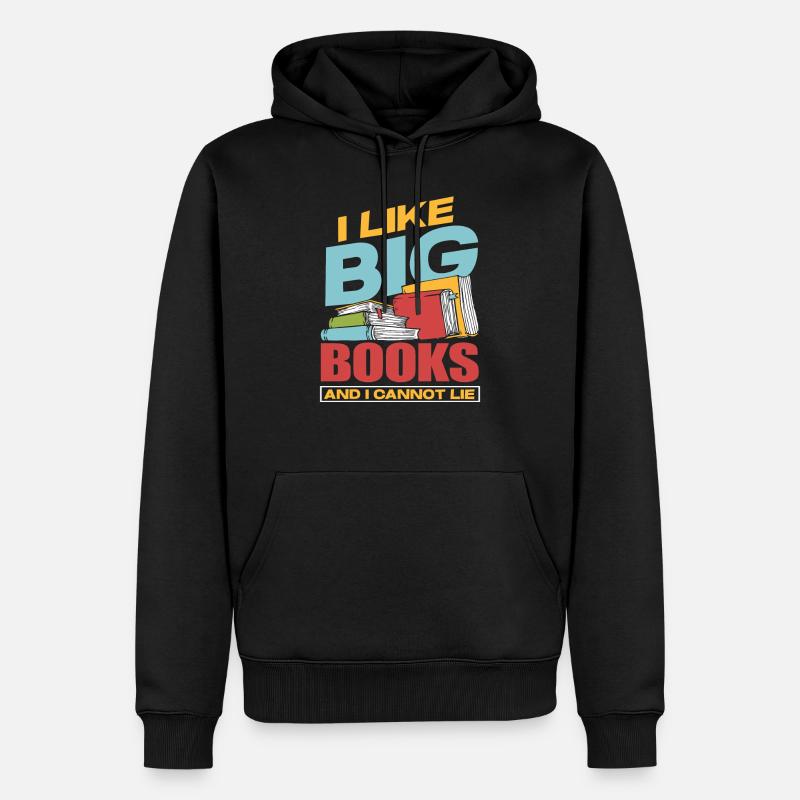 Buch - Männer Premium Bio Hoodie - Schwarz