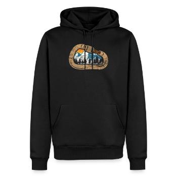 Klettern Karabiner - Männer Premium Bio Hoodie - Schwarz - Vorne - Nico (187cm)