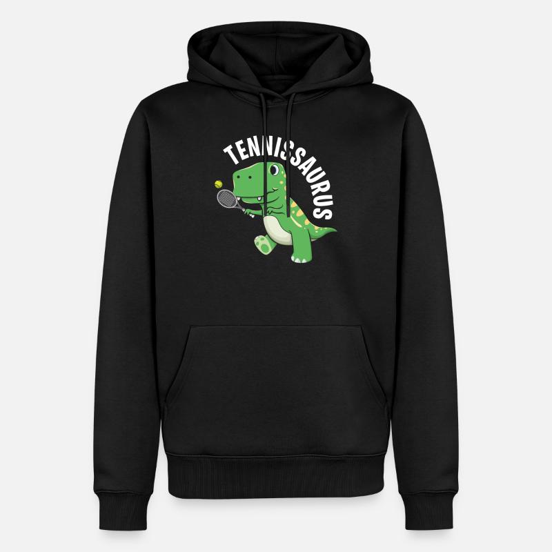 Tennis - Männer Premium Bio Hoodie - Schwarz