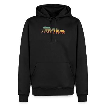 elephant - Men’s Premium Organic Hoodie - black - Front - Nico (187cm)