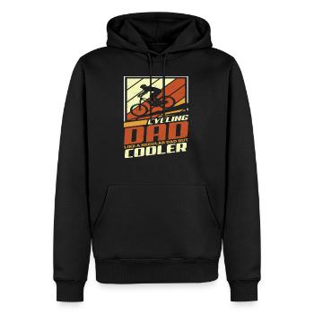 Fahrrad Vater - Männer Premium Bio Hoodie - Schwarz - Vorne - Nico (187cm)