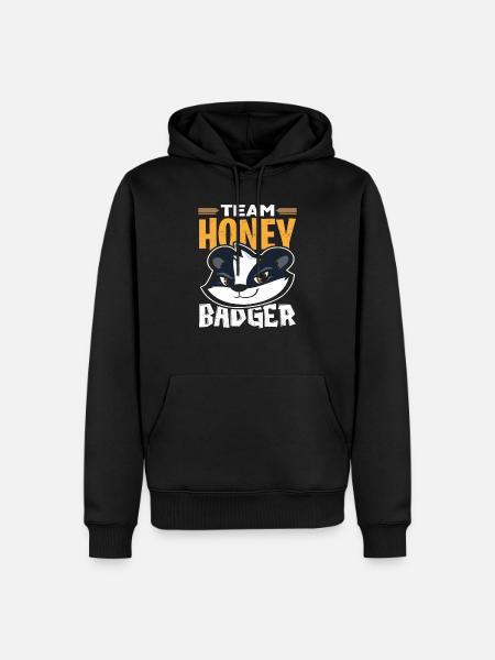 Honigdachs - Männer Premium Bio Hoodie - Schwarz