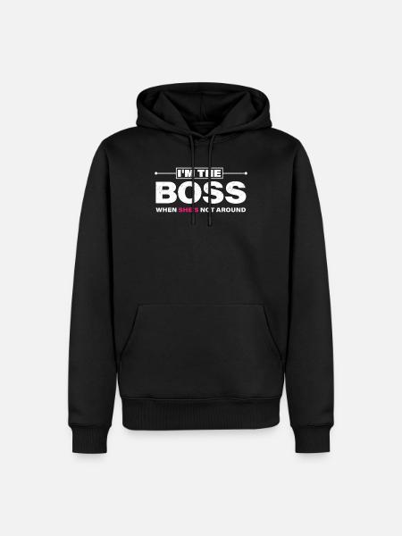 Mann Frau Lustiger Spruch - Männer Premium Bio Hoodie - Schwarz