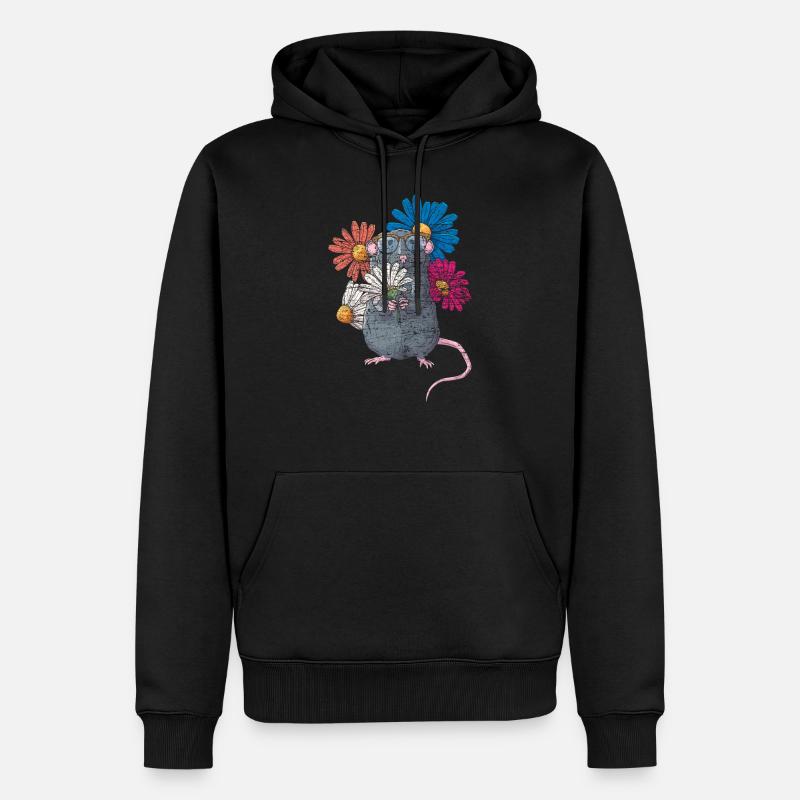 Ratte Nager - Männer Premium Bio Hoodie - Schwarz