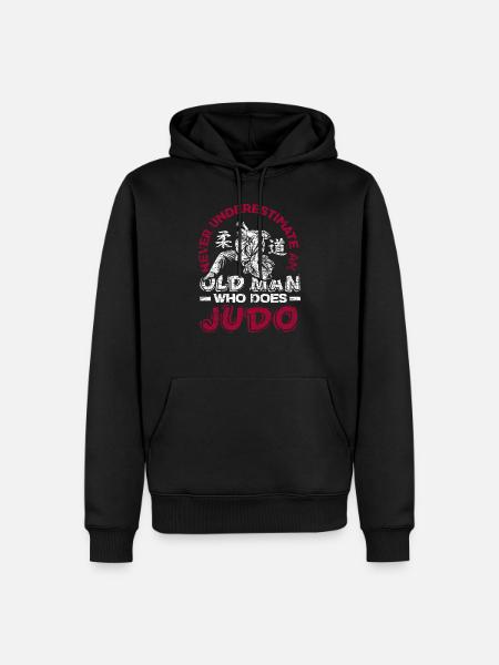 Judo Alter Mann - Männer Premium Bio Hoodie - Schwarz