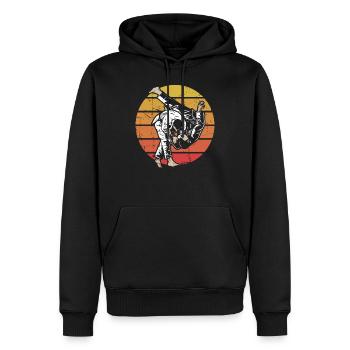 Judo Kampfsportler - Männer Premium Bio Hoodie - Schwarz - Vorne - Nico (187cm)