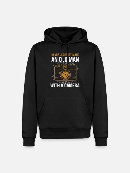 Kamera Fotograf Geschenk - Männer Premium Bio Hoodie - Schwarz