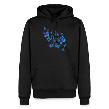Butterfly Flying - Men’s Premium Organic Hoodie - black - Front - Nico (187cm)