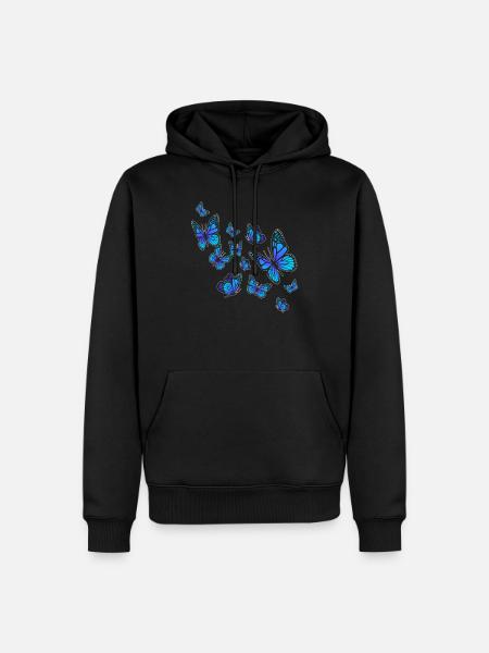 Schmetterling Fliegen - Männer Premium Bio Hoodie - Schwarz