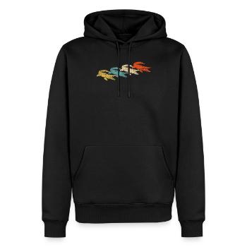 crocodile - Sweat à capuche Premium bio Homme - noir - Devant - Nico (187cm)