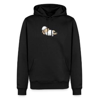 Schaf Schäfer Schafkostüm Schafe Wolle Geschenk - Männer Premium Bio Hoodie - Schwarz - Vorne - Nico (187cm)